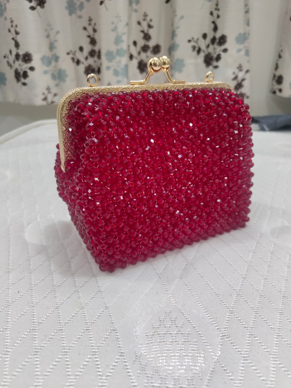Ruby Crystal Frame Bag